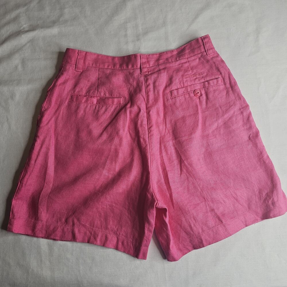 Ralph Lauren Women's Chino Shorts Hot Pink 8 Linen Coastal Summer Festival - Picture 6 of 7
